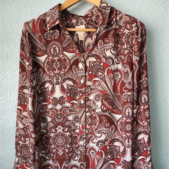 Chico's paisley blouse  - Picture 1 of 12